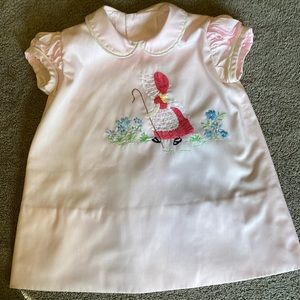 Little Bo Peep hand embroidered dress.